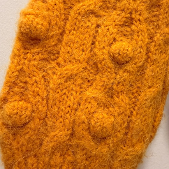 & Other Stories Cozy Cable Wool Knit Sweater - Orange- - Picture 2 of 3